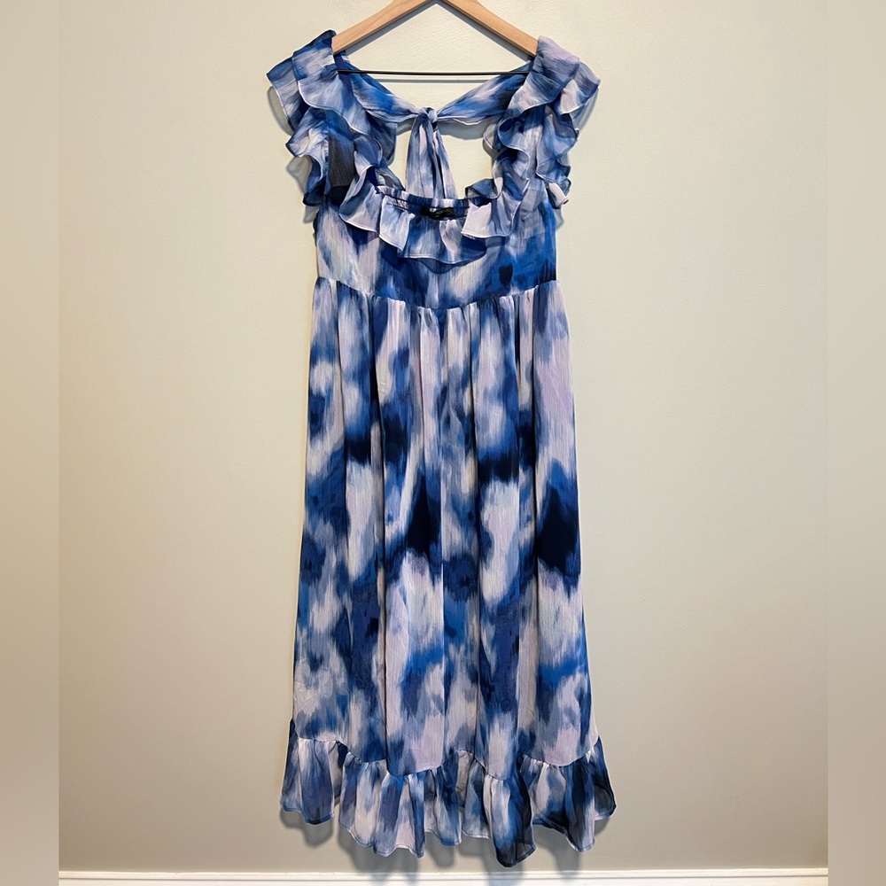 NWT Banana Republic Deep Water Empire Waist Maxi Dress Sz Medium - Picture 4 of 13